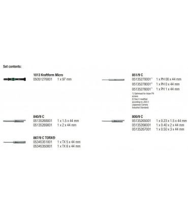Wera Yarımay Hios Mikro Tornavida Bits Seti 05135938001