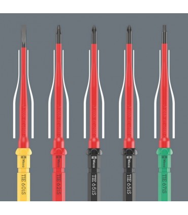 Wera KK VDE 60i Geçmeli Tornavida Ucu TIE Düz 1.0x5.5x157mm 05006504001