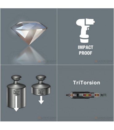 Wera Bit-Check 6 Impaktor 1 TX/PH/PZ Bits Seti 05057695001