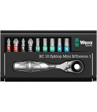 Wera Bit-Check 10 Zyklop Cırcırlı Bitorsion 1 Bits Seti 05057418001