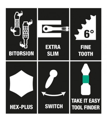Wera Bit-Check 10 Zyklop Cırcırlı Bitorsion 1 Bits Seti 05057418001