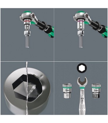 Wera 9723 Özel kesim Sünger Zyklop B 3/8 Lokma Bits Set 1 22P 05150113001