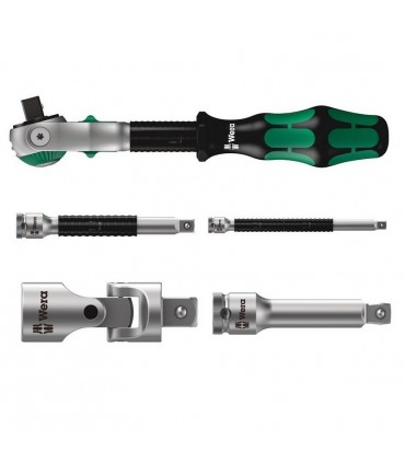 Wera 9721 Özel kesim Sünger 8000B Zyklop 3/8" Cırcır Lokma Set 1 23P 05150111001