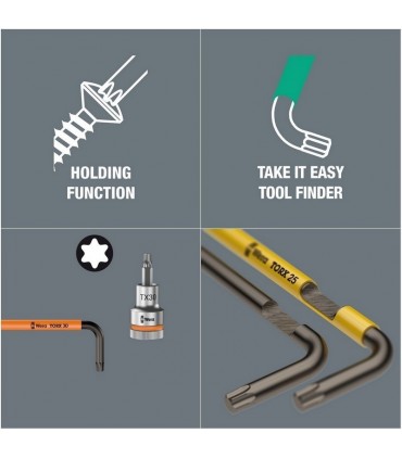 Wera 967 SXL HF Renkli Allen Anahtar Torx TX15 Blacklaser 05024474001