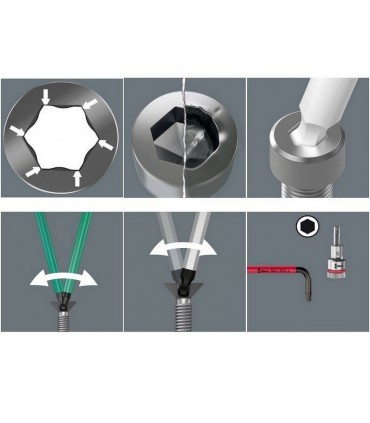 Wera 950 SPKL Renkli Alyan Anahtar Topbaş HexPlus 4mm 05022608001