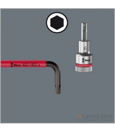 Wera 950/9 PKS HexPlus Krom Topbaş Alyan Kısa Set 05133163001