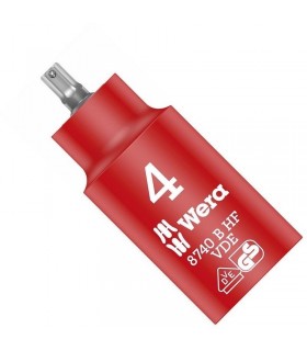 Wera 8740 B VDE HF İzole 3/8" Lokma HexPlus Bits 4mm 05004900001