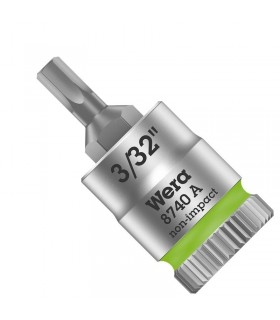Wera 8740 A Zyklop 1/4" Lokma HexPlus Bits 28mm 3/32" 05003381001
