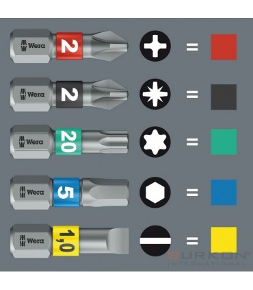 Wera 851/1 BTZ Yıldız Bits Uç 25mm PH2 05056422001