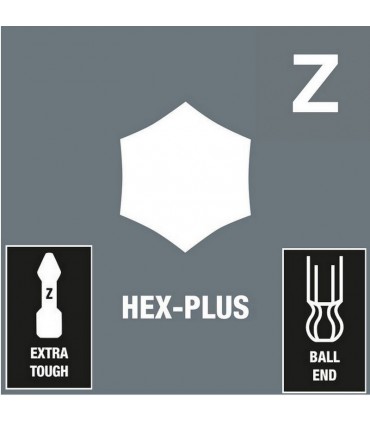 Wera 842/4 Z HexPlus Topbaş Bits Uç 89x4,0mm 05059681001