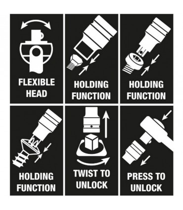 Wera 8100 SB6 Zyklop Speed Cırcır 3/8" Lokma Bits Seti 05004046001