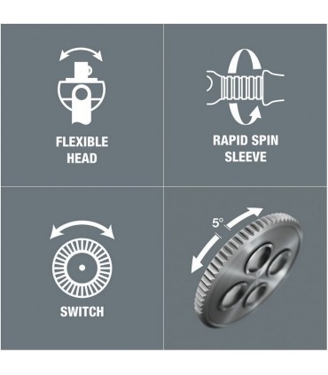 Wera 8100 SB2 Zyklop Speed Cırcır 3/8" Lokma Bits Seti 05003594001