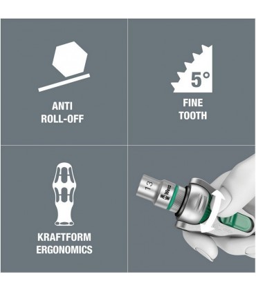 Wera 8100 SB2 Zyklop Speed Cırcır 3/8" Lokma Bits Seti 05003594001