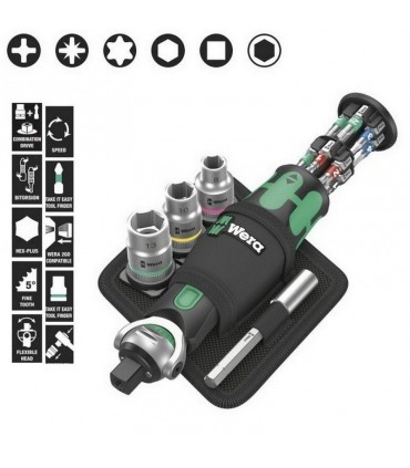 Wera 8009 Zyklop 3/8" Cırcır Bits Lokma Seti 05004281001