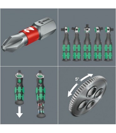 Wera 8009 Zyklop 3/8" Cırcır Bits Lokma Seti 05004281001