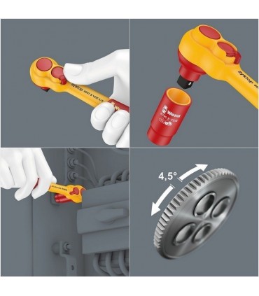 Wera 8007 B VDE İzole Zyklop Cırcır 3/8" Sürücü 05004966001