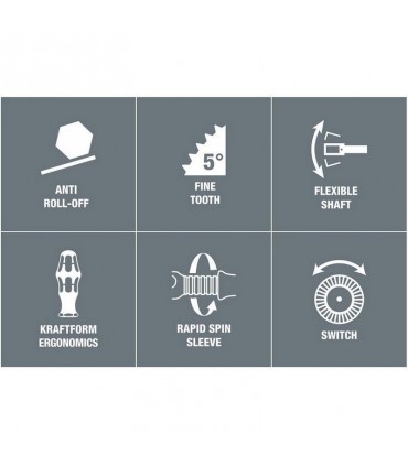 Wera 8000 B Zyklop Cırcır 3/8" Sürücü 05003550001