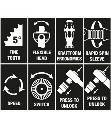 Wera 8000 B Zyklop Cırcır 3/8" Sürücü 05003550001