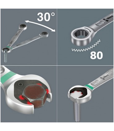 Wera 6000 Joker Cırcırlı Yıldız Açık Ağız Kombine Anahtar Set 4P Emperyal 05073295001
