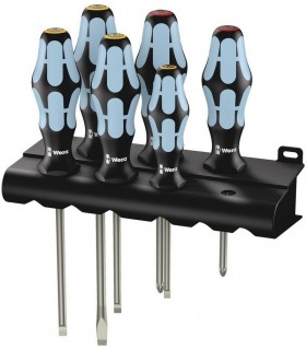 Wera 3334/6 Yıldız Düz Lasertip Tornavida Set 6P 05032060001