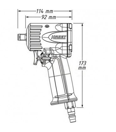 Hazet 9011M 460Nm 3/8" Havalı Sıkma Sökme Tabancası