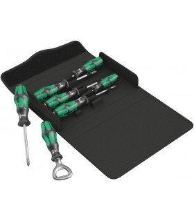 Wera 300/7 Kraftform Plus Yıldız Düz Tornavida Set 2 Açacaklı 7P 05105624001