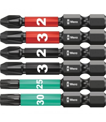 Wera Bit-Check 6 Impaktor 1 TX/PH/PZ Bits Seti 05057695001