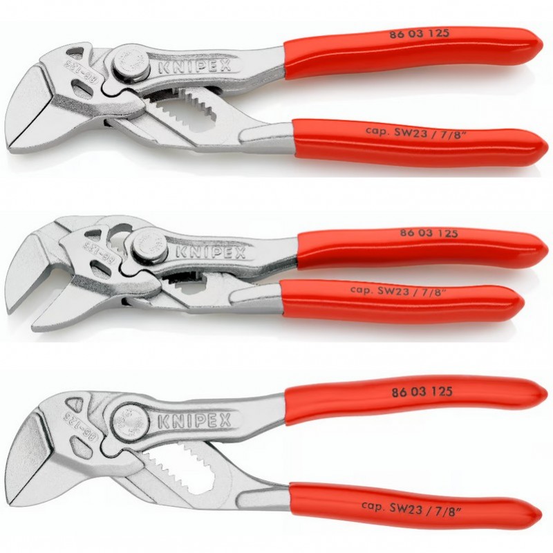 Knipex 8603125 Düz Çene Ayarlı Fort Pense 125mm