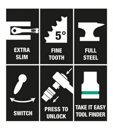 Wera 8004 B Zyklop Metal Cırcır 3/8" Sürücü 05004034001