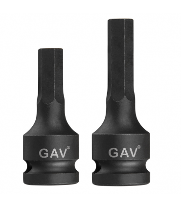 GAV 24406010 Ağır İş 1/2" Havalı Lokma Bits Hex/Alyan 10mm [H:60mm]
